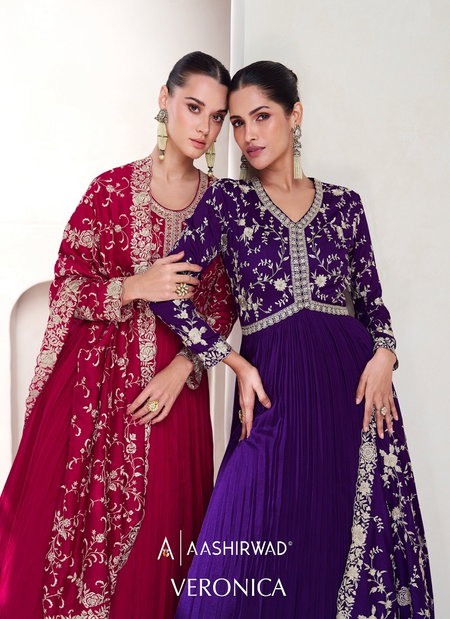 Veronica By Aashirwad Premium Silk Readymade Suits Wholesale Shop In Surat